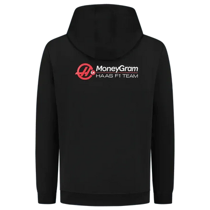 Haas Racing F1 Logo Hoodie - Black - F1 Vintage Racewear