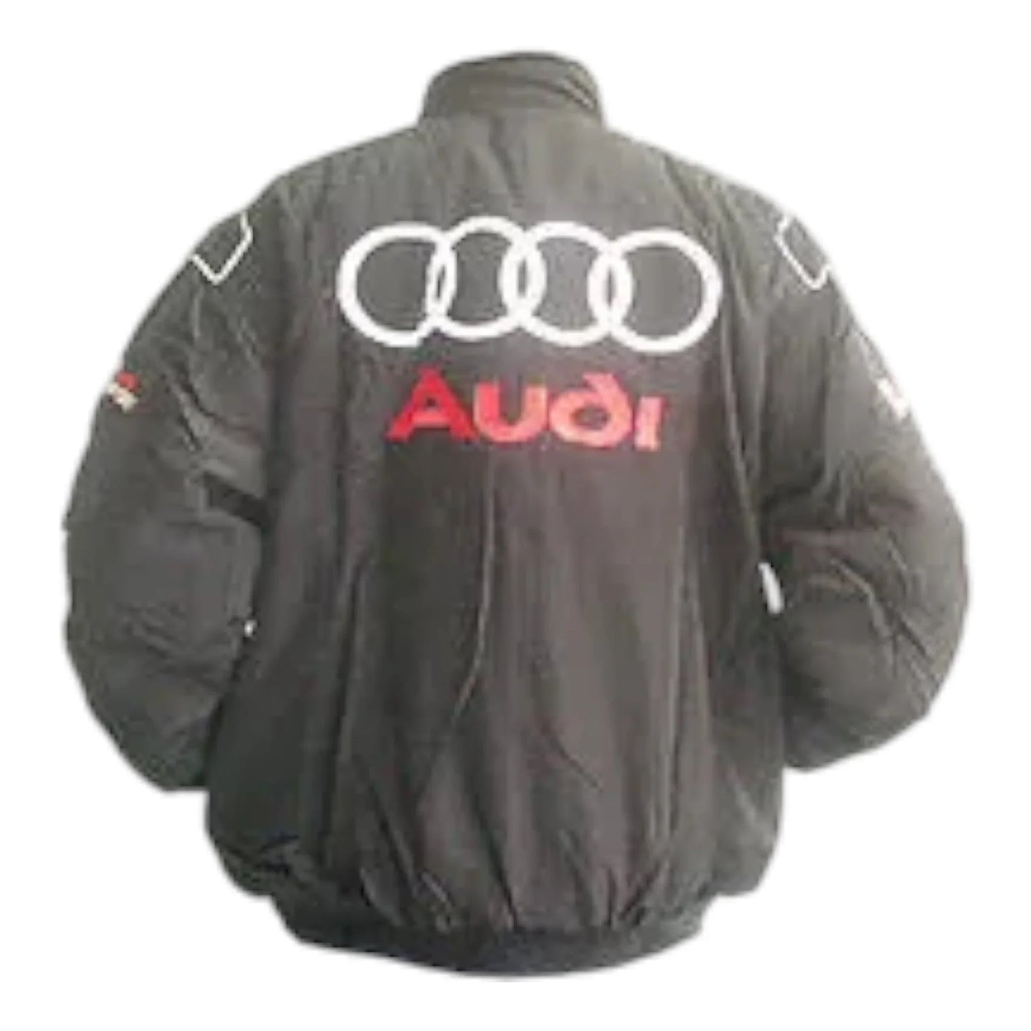 Audi Sport Racing Jacket Black and Light Gray - F1 Vintage Racewear