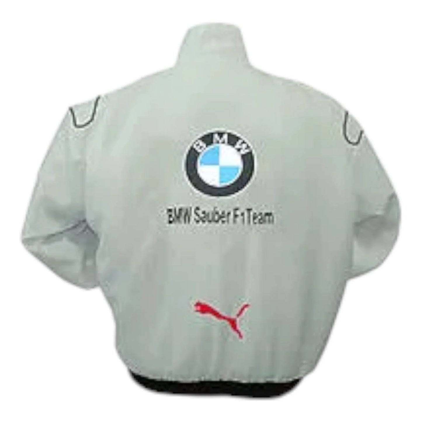 BMW F1 Sauber Team Racing Jacket White and Royal Blue - F1 Vintage Racewear