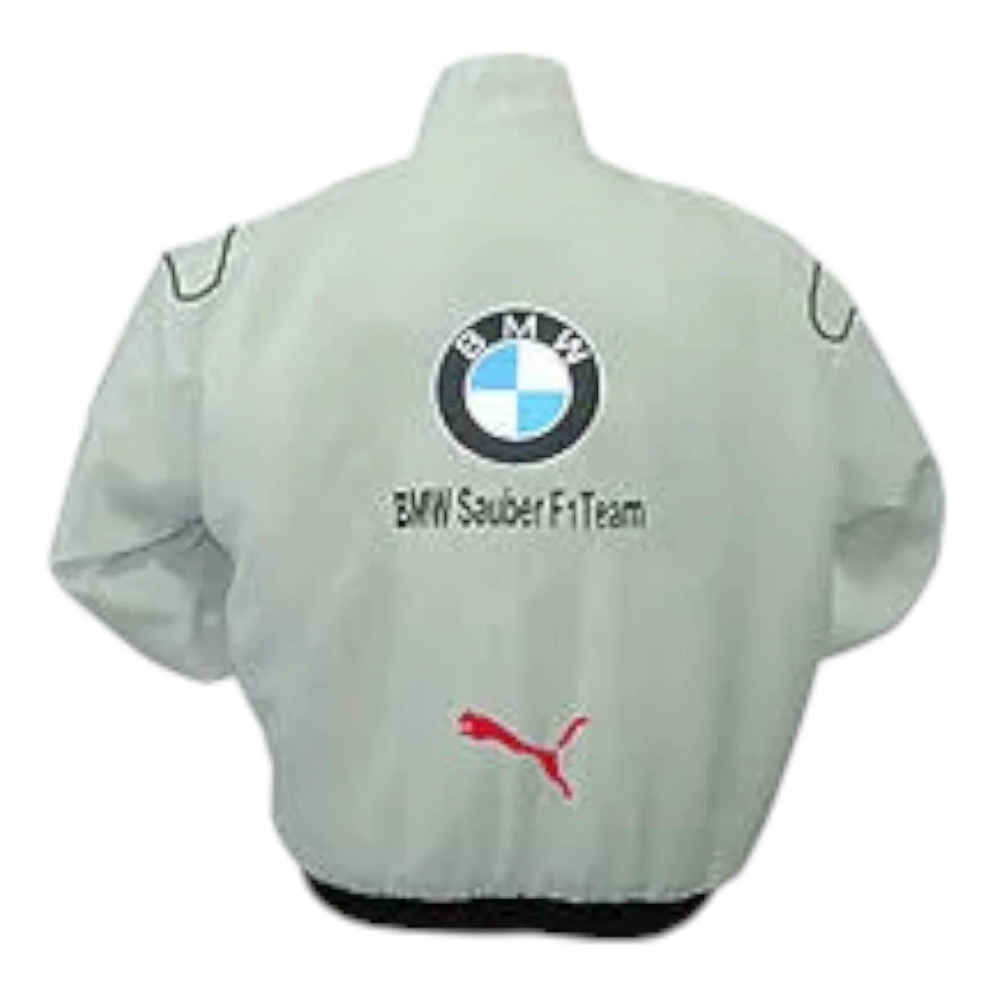 BMW F1 Sauber Team Racing Jacket White and Royal Blue - F1 Vintage Racewear