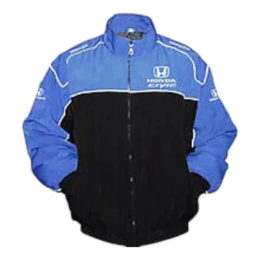 Honda Civic Racing Jacket Blue and Black - F1 Vintage Racewear