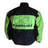 Kawasaki Motorcycle Jacket Black and Green - Vintage F1 Racewear