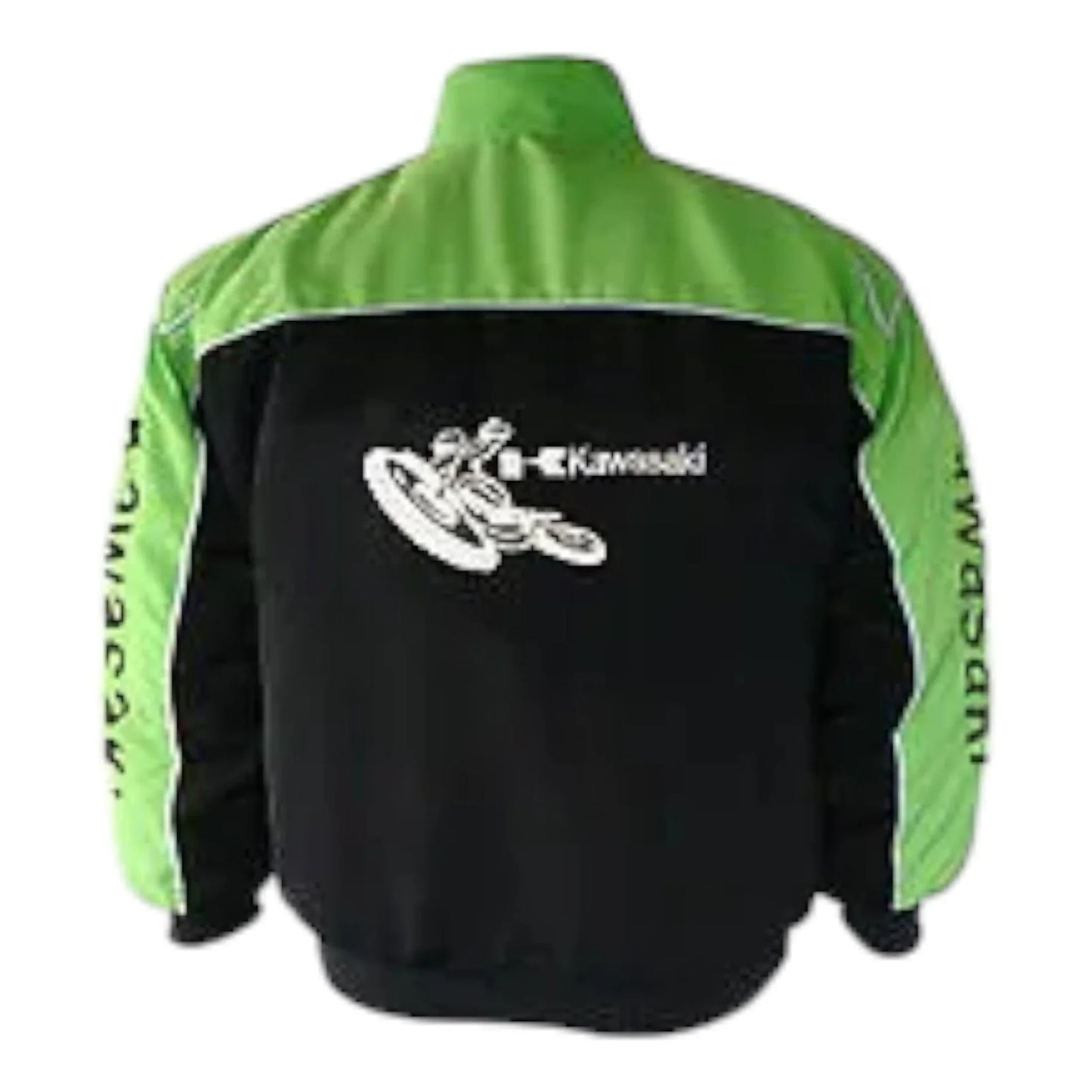 Kawasaki Motorcycle Jacket Light Green and Black - F1 Vintage Racewear