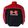 Kawasaki Motorcycle Jacket Red and Black - Vintage F1 Racewear