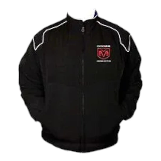 Dodge Dakota Racing Jacket Black with White piping - F1 Vintage Racewear