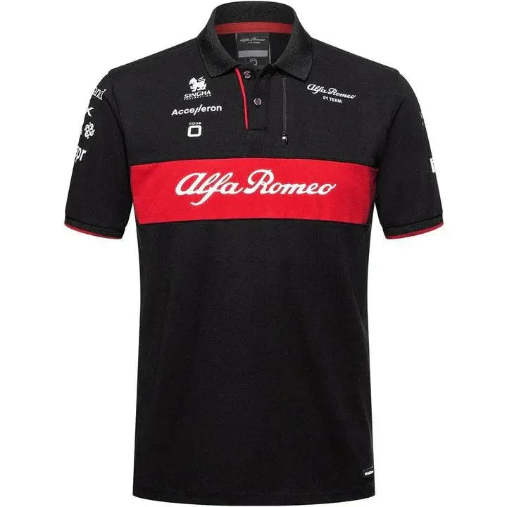 Alfa Romeo Racing F1 2023 Kids Team Polo Shirt- Black