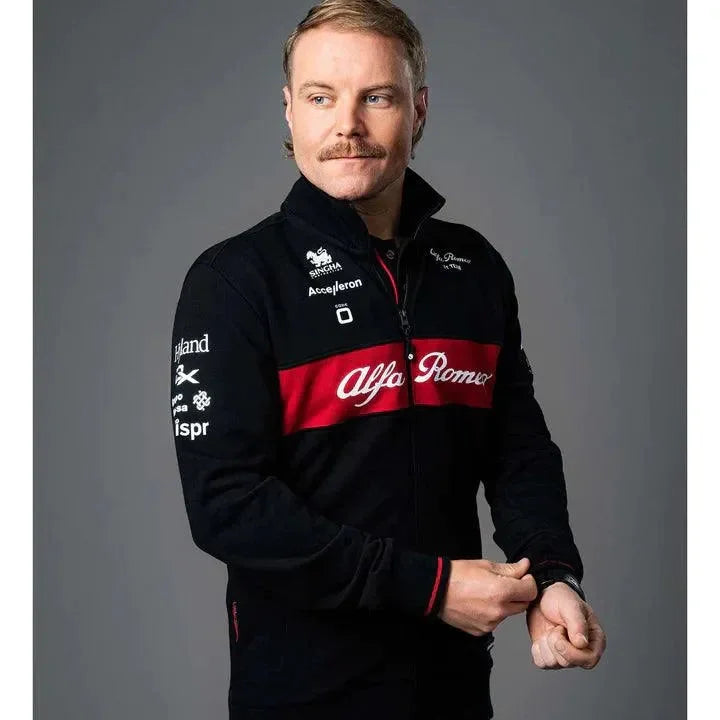 Alfa Romeo Racing F1 2023 Men's Team Full Zip Sweat Jacket - Black
