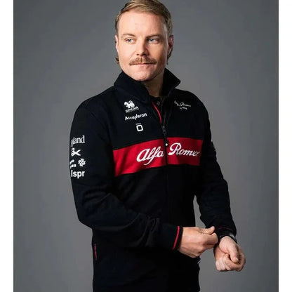 Alfa Romeo Racing F1 2023 Men's Team Full Zip Sweat Jacket - Black