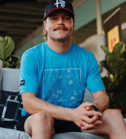 Alfa Romeo Racing F1 Men's Limited Edition Valtteri Bottas T-Shirt - Blue