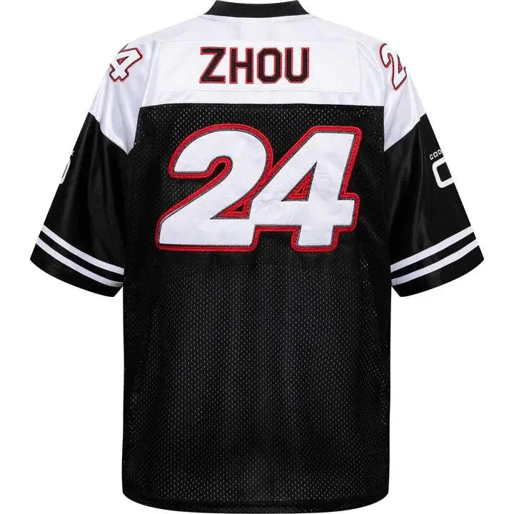 Alfa Romeo Racing F1 Special Edition USA Austin GP Zhou Guanyu #24 Football Jersey