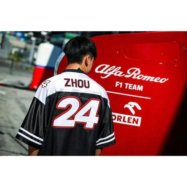 Alfa Romeo Racing F1 Special Edition USA Austin GP Zhou Guanyu #24 Football Jersey