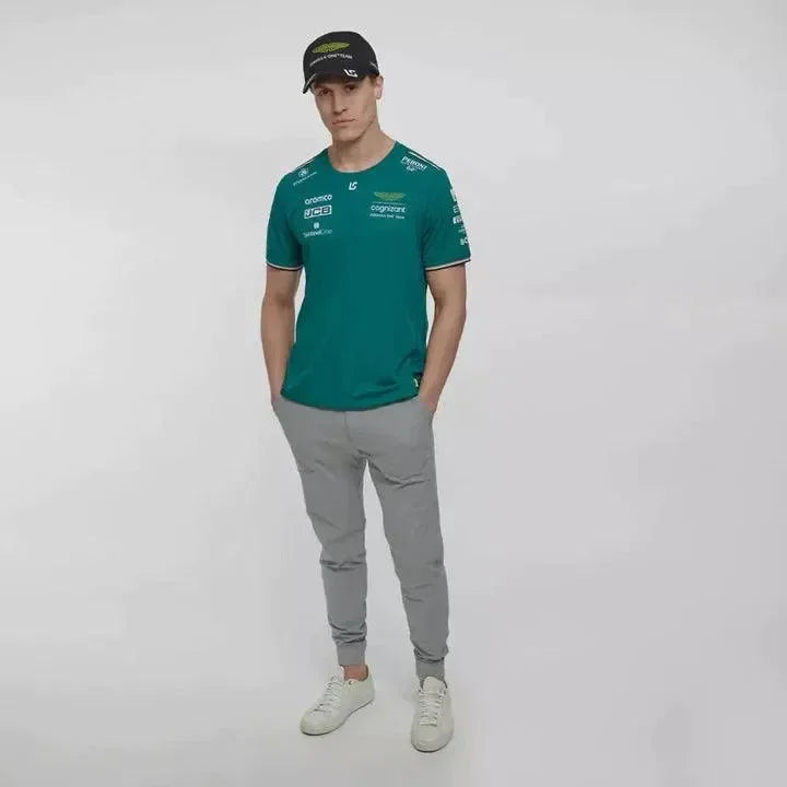 Aston Martin Cognizant F1 2023 Men's Lance Stroll Team T-Shirt- Green