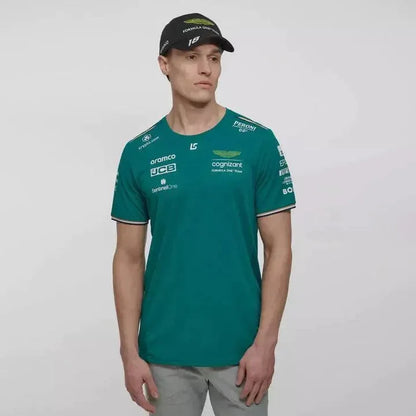 Aston Martin Cognizant F1 2023 Men's Lance Stroll Team T-Shirt- Green