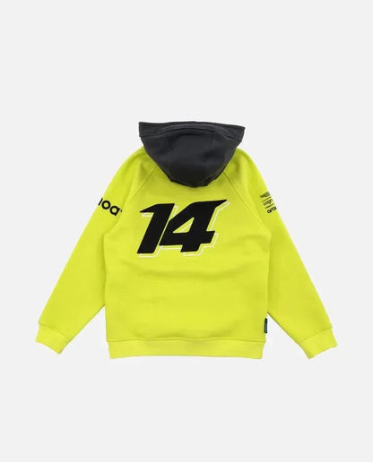 Aston Martin Cognizant F1 Kimoa Fernando Alonso Kids Lifestyle Hoodie- Youth Lime