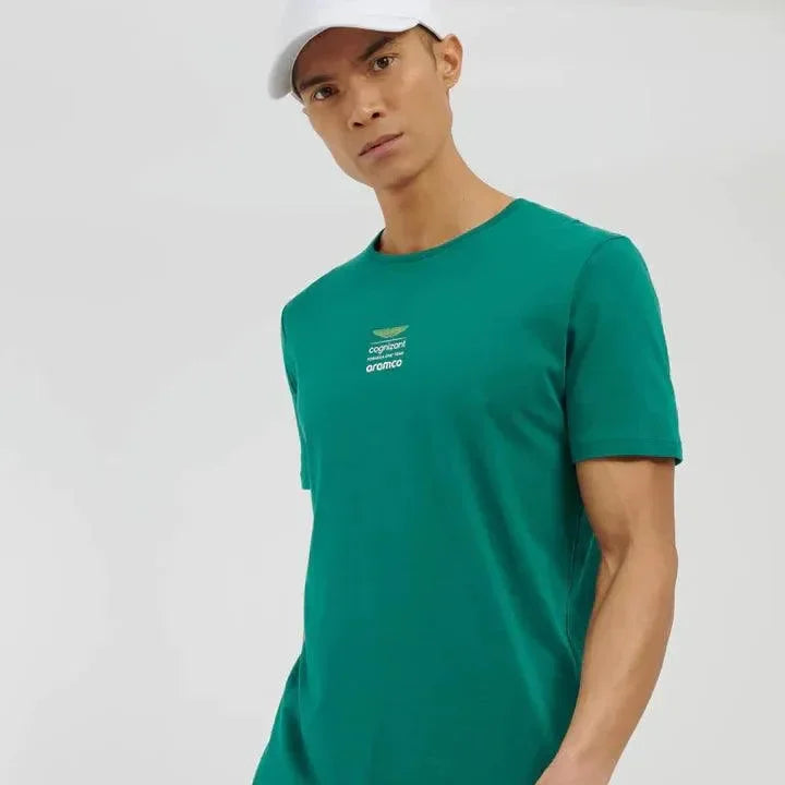 Aston Martin Cognizant F1 Men's Lifestyle Logo T-Shirt - Lime/Green/Black