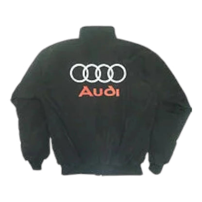 Audi Racing Jacket Light Gray and Black - F1 Vintage Racewear