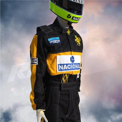 Ayrton Senna 1985 race suit Replica Team Lotus F1