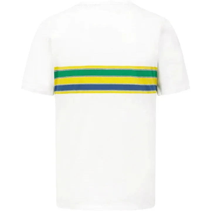 Ayrton Senna Men's Helmet Striped T-Shirt