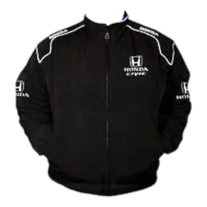 Honda Civic Racing Jacket Black - F1 Vintage Racewear