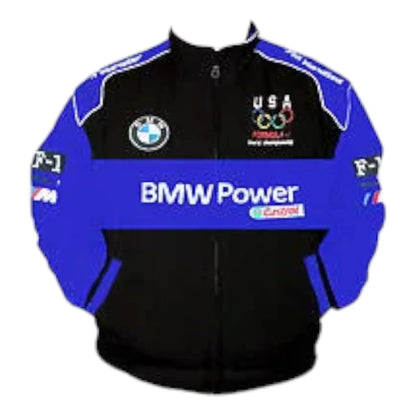 BMW Power Racing Jacket Royal Blue and Black