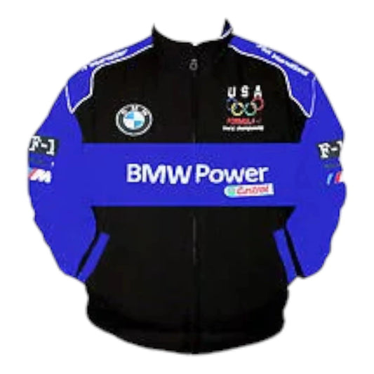 BMW Power Racing Jacket Royal Blue and Black