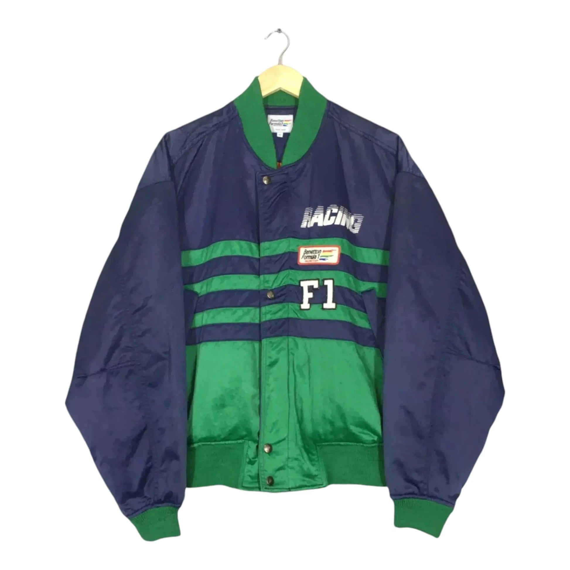 Benetton Vintage Formula 1 Team Embroidered Racing Jacket - F1 Vintage Racewear