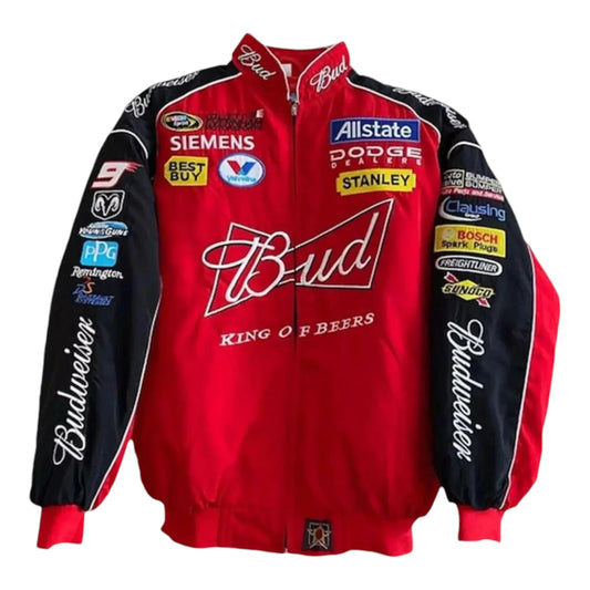 Budweiser Black F1 Retro Racing Jacket - F1 Vintage Racewear