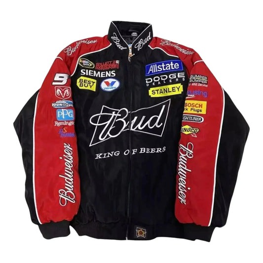 Budweiser F1 Official Embroidered Racing Jacket - F1 Vintage Racewear