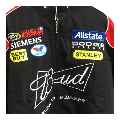 Budweiser F1 Official Embroidered Racing Jacket - F1 Vintage Racewear