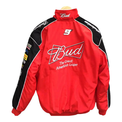 Budweiser F1 Official Embroidered Racing Jacket - F1 Vintage Racewear