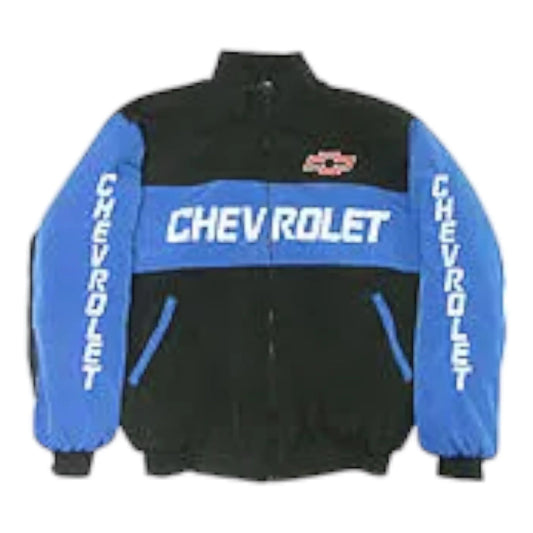 Chevrolet Jacket Black & Light Blue - F1 Vintage Racewear