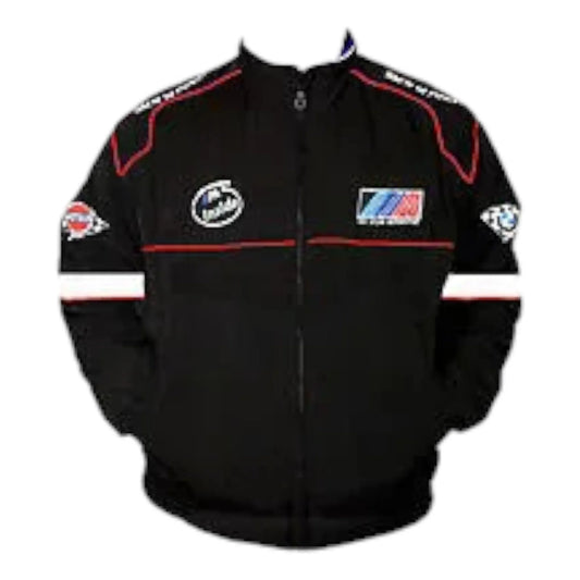 BMW M Sport Racing Jacket Black and White - F1 Vintage Racewear