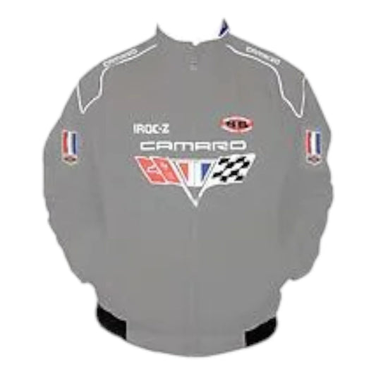 Camaro Chevrolet Racing Jacket Gray - F1 Vintage Racewear