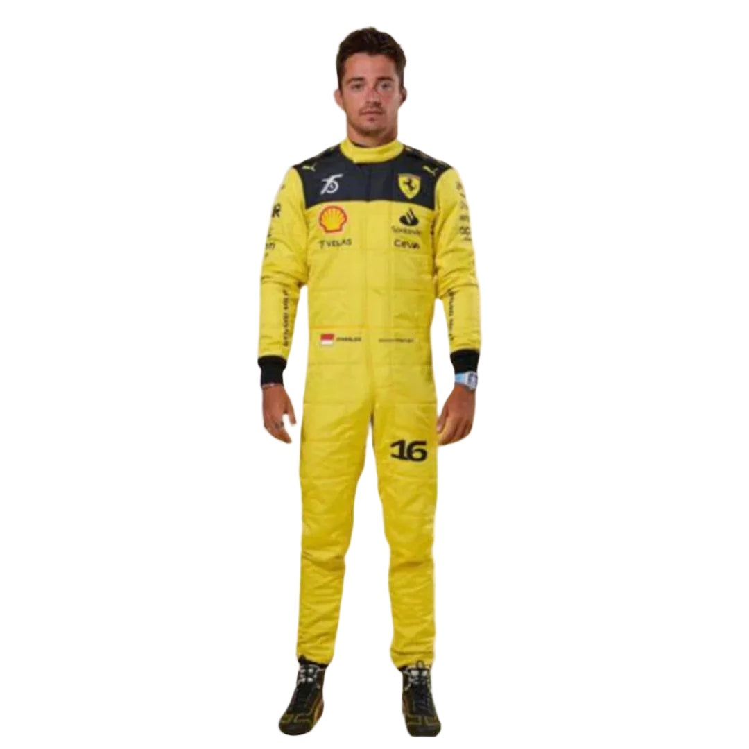 Charles Leclerc Ferrari's 75th anniversary Suit 2022