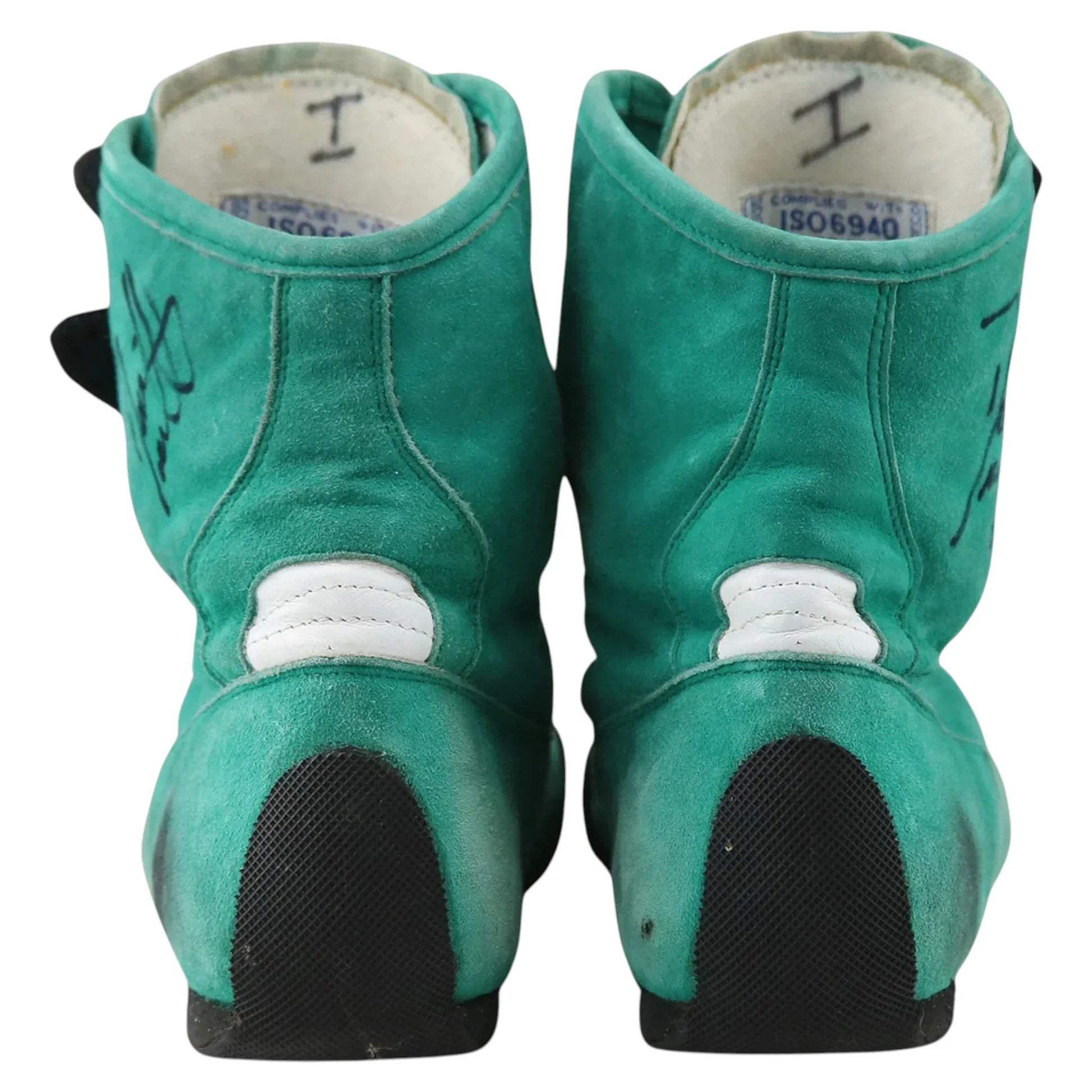Dario Franchitti Signed Race Boots - 2001 Kool Green IndyCar