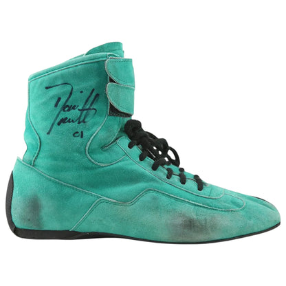 Dario Franchitti Signed Race Boots - 2001 Kool Green IndyCar