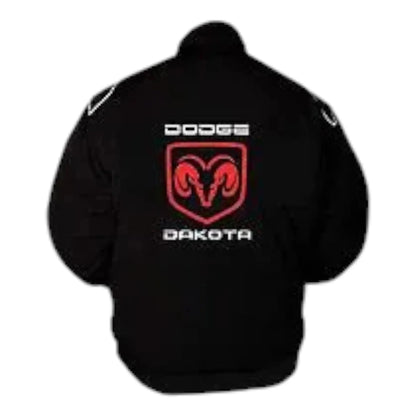 Dodge Dakota Racing Jacket Black with White piping