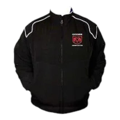 Dodge Dakota Racing Jacket Black with White piping
