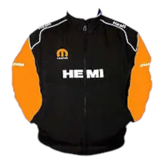 Dodge Hemi Racing Jacket Black and Orange