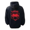 Dodge Viper Hoodie Sweatshirt Black and Red