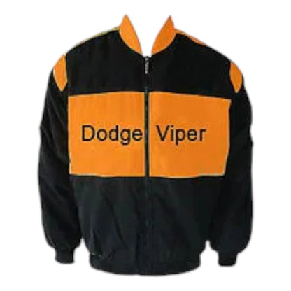 Dodge Viper Racing Jacket Black and Orange