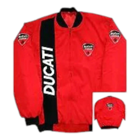 Ducati Corse Jacket Red with Black Trim - F1 Vintage Racewear