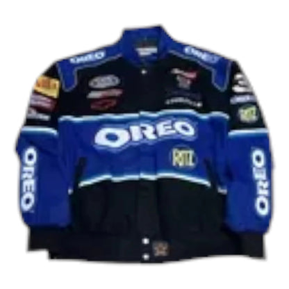 F1 Biker Racing Streetwear Embroidered Bomber Jacket