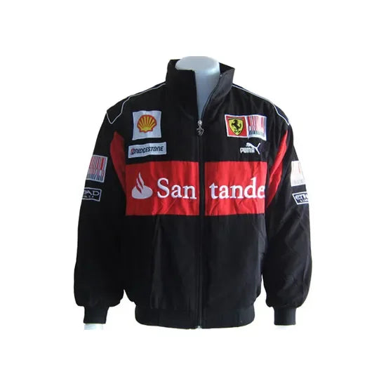 Ferrari Santander F1 Jacket Black - F1 Vintage Racewear