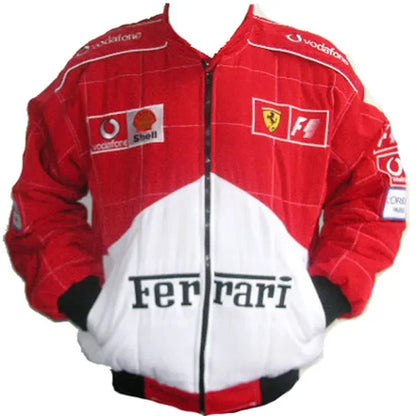Ferrari F1 Quilted Racing Jacket - F1 Vintage Racewear
