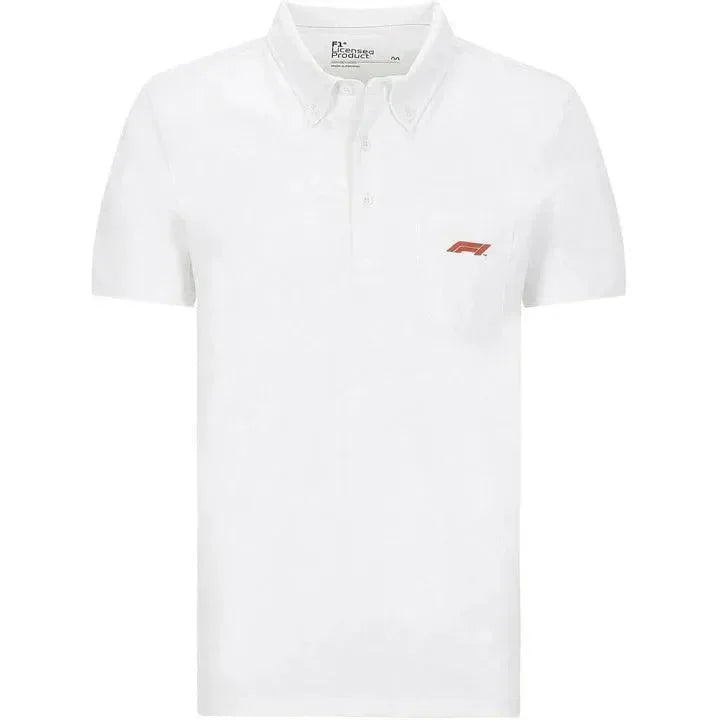Formula 1 Tech Collection F1 Men's Small Logo Jersey Polo - Black/White