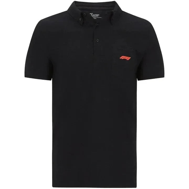 Formula 1 Tech Collection F1 Men's Small Logo Jersey Polo - Black/White