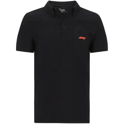 Formula 1 Tech Collection F1 Men's Small Logo Jersey Polo - Black/White