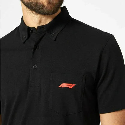 Formula 1 Tech Collection F1 Men's Small Logo Jersey Polo - Black/White