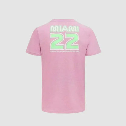Formula 1 Tech Collection F1 Miami GP Kids Pastel T-Shirt- Pink/Baby Blue